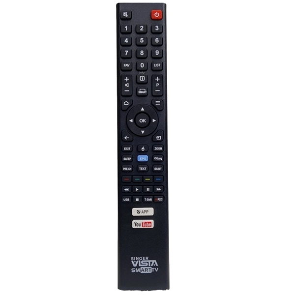 Singer Vista Smart TV Remote, Singer Vista LED TV Remote Compatible, Singer Smart LED TV Replacement Remote, Singer Vista IR Remote Control, Singer Premium Smart TV Remote 2026, Singer Vista YouTube Button Remote, Singer Vista Numeric Keypad Remote, Singer Smart TV Controller Bangladesh, Singer Vista TV Replacement Remote, Singer Trusted Smart TV Remote