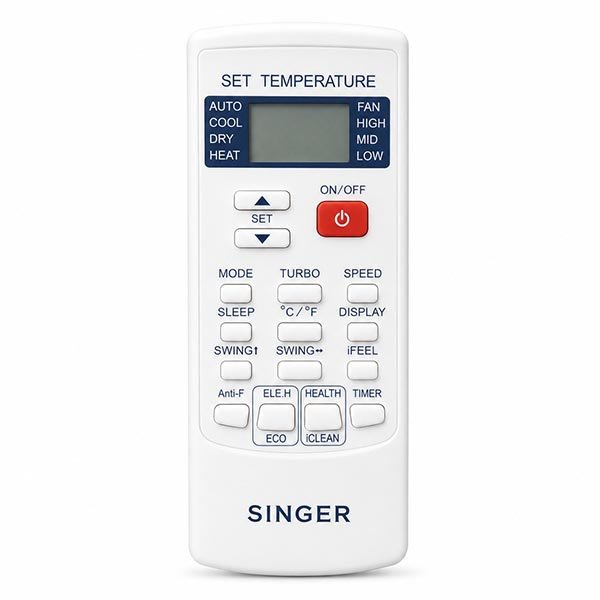 Singer AC Remote Set Temperature