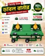 Family Size Double Burner Mobil Chula